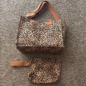 Leopard Print Crossbody Bag Set